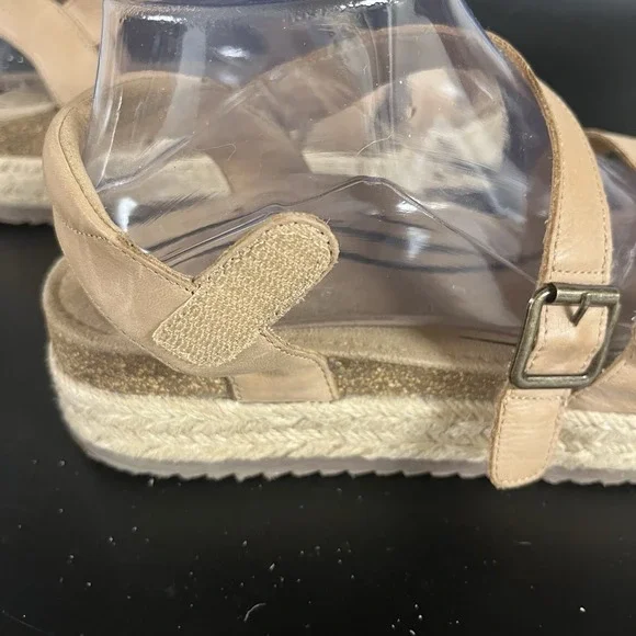 AETREX Leather Paula Arch Support Platform Sandals Espadrille EU 40 US 9-9.5 - Picture 5 of 11